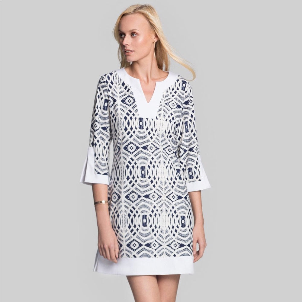 Avian Tunic Dress in Lattice Lace